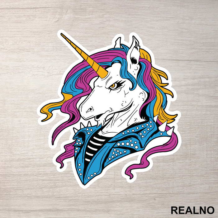 Punk Unicorn - Jednorog - Nalepnica