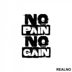 No Pain No Gain Smeary - Trening - Nalepnica No Pain No Gain Smeary - Trening - Nalepnica