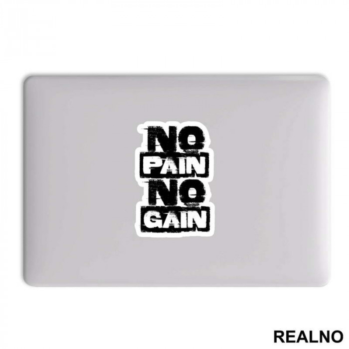 No Pain No Gain Smeary - Trening - Nalepnica