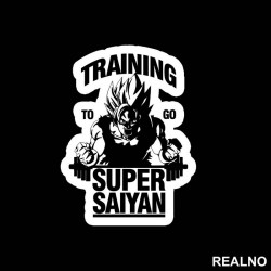 Training To Go Super Saiyan - Trening - Nalepnica Training To Go Super Saiyan - Trening - Nalepnica