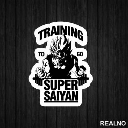 Training To Go Super Saiyan - Trening - Nalepnica Training To Go Super Saiyan - Trening - Nalepnica