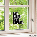 Eat. Sleep. Gym. Repeat. - Trening - Nalepnica