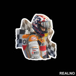Marquez And A Finish Line Flag - 93 - MotoGP - Sport - Nalepnica