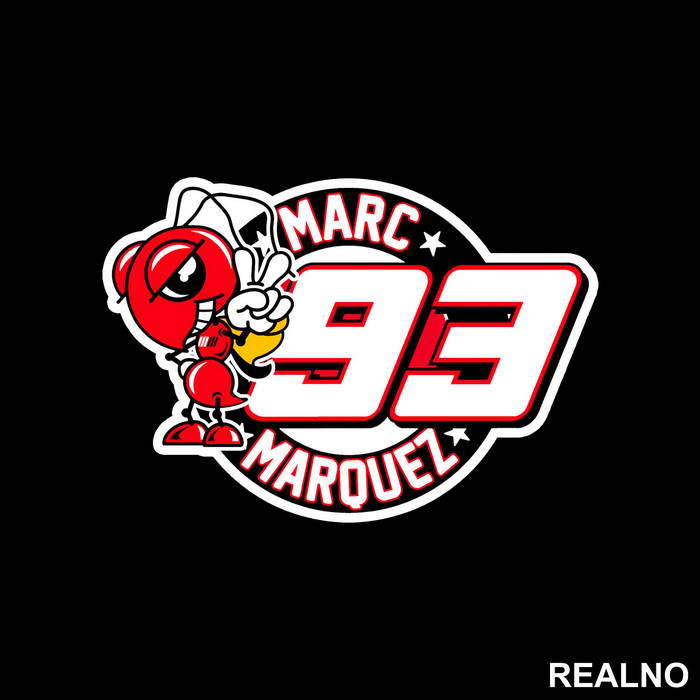 Marquez Ant Peace Sign - 93 - MotoGP - Sport - Nalepnica