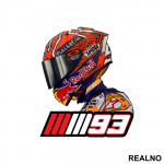 Marquez Helmet Portrait - 93 - MotoGP - Sport - Nalepnica