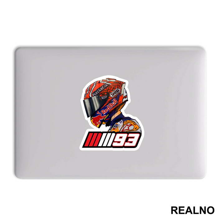 Marquez Helmet Portrait - 93 - MotoGP - Sport - Nalepnica