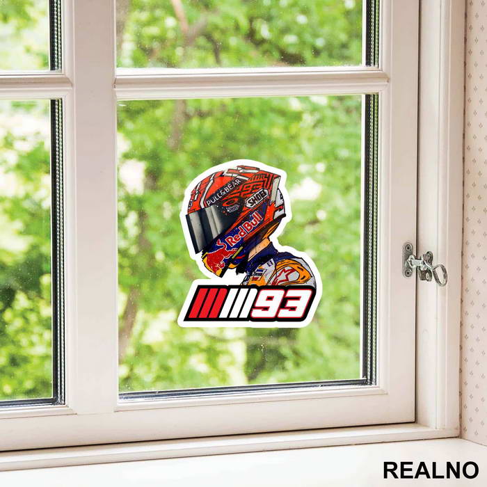 Marquez Helmet Portrait - 93 - MotoGP - Sport - Nalepnica