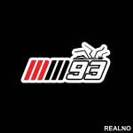 Marquez Text Logo - 93 - MotoGP - Sport - Nalepnica