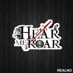 Hear Me Roar With Lion And Sword House Lannister - Game Of Thrones - GOT - Nalepnica