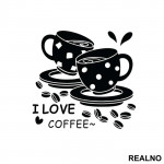 I Love Coffee - Kafa - Nalepnica