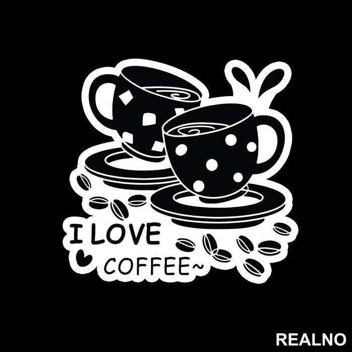 I Love Coffee - Kafa - Nalepnica