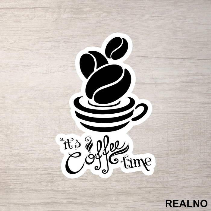 It's Coffee Time With Beans - Kafa - Nalepnica