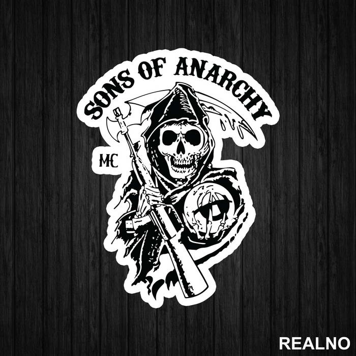 Logo - Sons Of Anarchy - SOA - Nalepnica