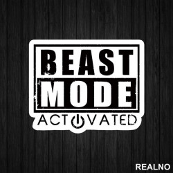 Beast Mode Activated - Trening - Nalepnica Beast Mode Activated - Trening - Nalepnica