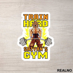 Train Hard Saiyan's Gym - Trening - Nalepnica Train Hard Saiyan's Gym - Trening - Nalepnica