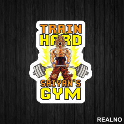 Train Hard Saiyan's Gym - Trening - Nalepnica Train Hard Saiyan's Gym - Trening - Nalepnica