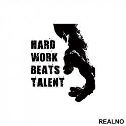 Hard Work Beats Talent - Trening - Nalepnica Hard Work Beats Talent - Trening - Nalepnica