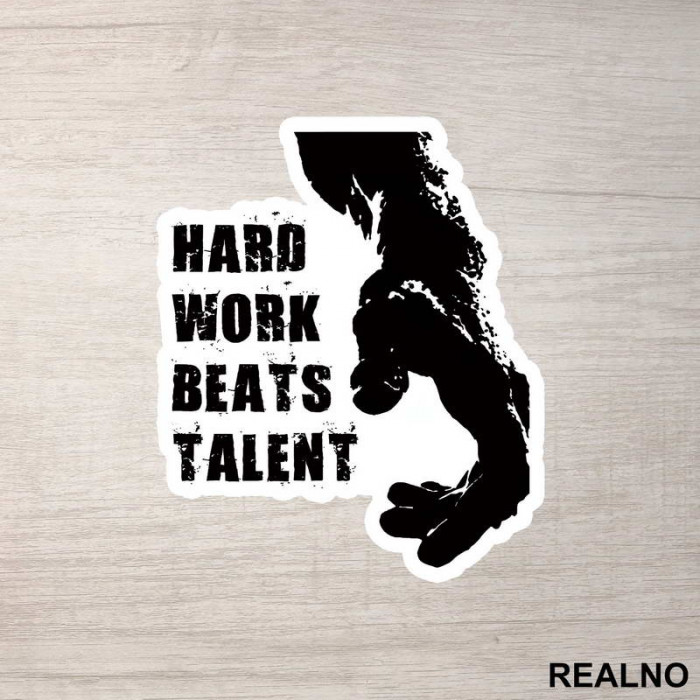 Hard Work Beats Talent - Trening - Nalepnica