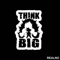 Think Big - Goku - Trening - Nalepnica Think Big - Goku - Trening - Nalepnica