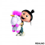 Agnes With Her Unicorn - It's So Fluffy, I'm Gonna Die - Minions - Nalepnica