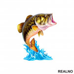 Jumping Bass - Pecanje - Fishing - Nalepnica