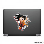 Goku With A Red Rod - Dragon Ball - Nalepnica