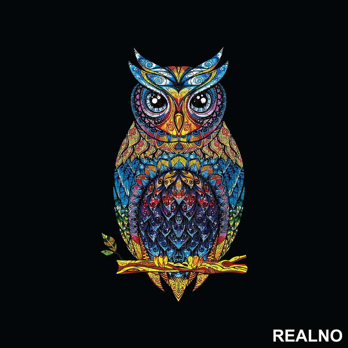 Colorful Owl - Životinje - Nalepnica