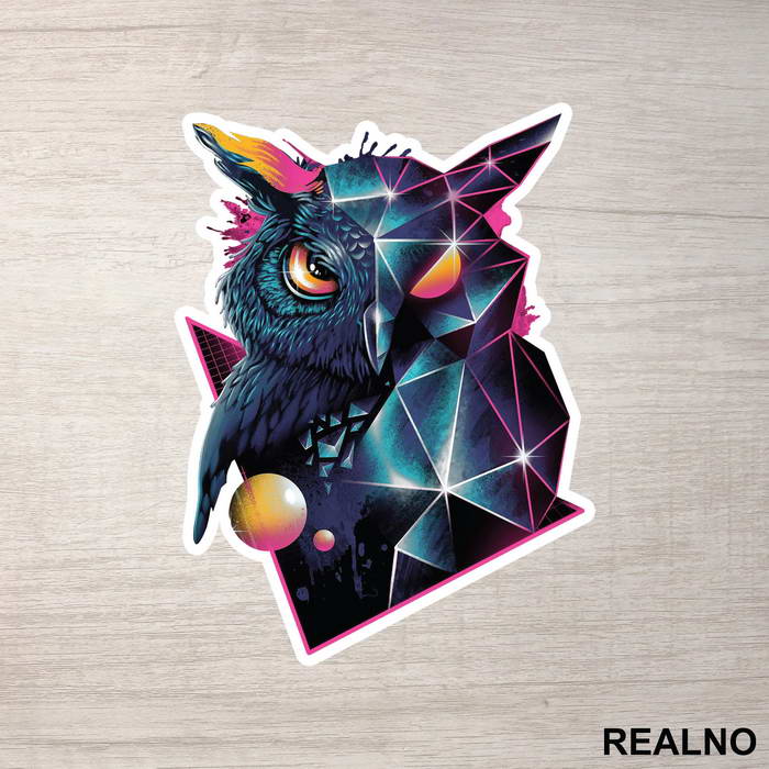Galaxy Owl - Životinje - Nalepnica