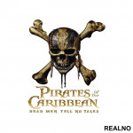 Dead Man Tell No Tales Skull - Pirates of the Caribbean - Nalepnica
