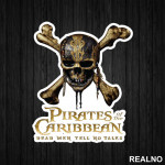 Dead Man Tell No Tales Skull - Pirates of the Caribbean - Nalepnica