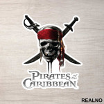 On Stranger Tides Skull - Pirates of the Caribbean - Nalepnica