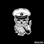 Bearded Captain Skull - Brada - Beard - Nalepnica