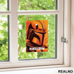 Orange - Mandalorian - Star Wars - Nalepnica