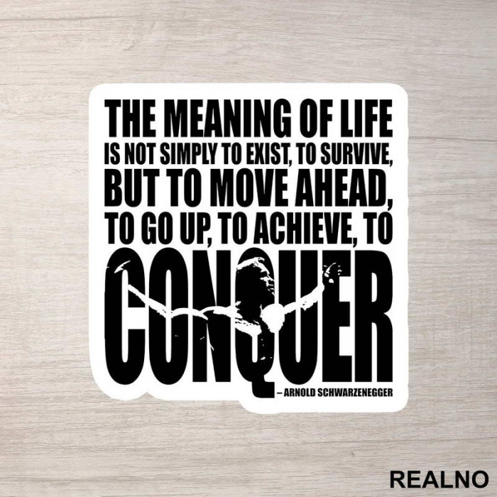 The Meaning Of Life Is To Move Ahead And Conquer - Trening - Nalepnica