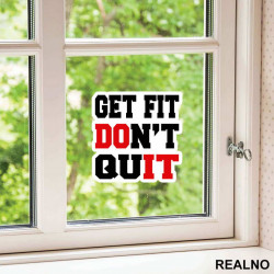 Get Fit, DOn't QuIT - Trening - Nalepnica Get Fit, DOn't QuIT - Trening - Nalepnica