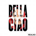 Bella Ciao Double Exposure Black - La Casa de Papel - Money Heist - Nalepnica