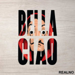 Bella Ciao Double Exposure Black - La Casa de Papel - Money Heist - Nalepnica