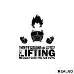 There's More Than One Way To Achieve The Goal But Lifting Usually Gets The Job Done - Goku - Dragon Ball - Nalepnica