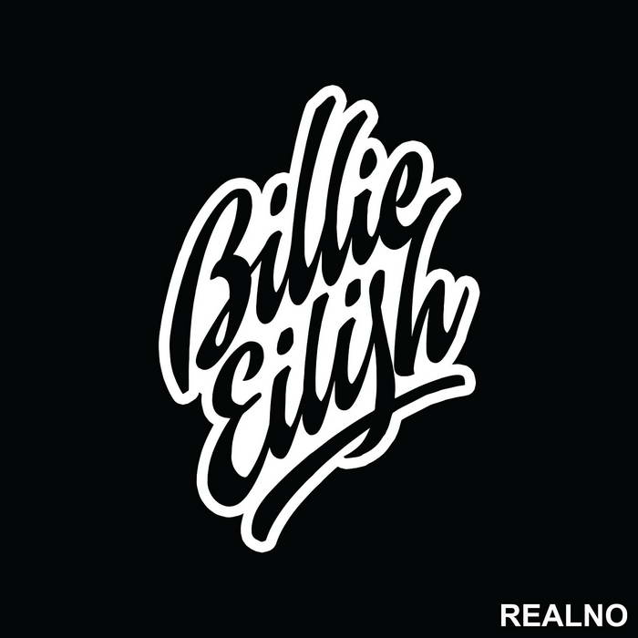 Billie Eilish Text Logo - Muzika - Nalepnica