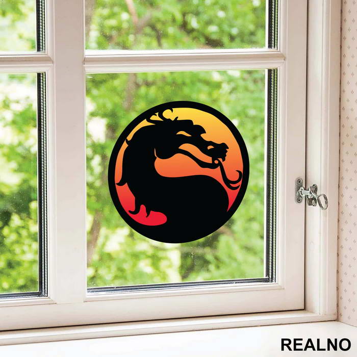 Orange Logo - Mortal Kombat - Nalepnica