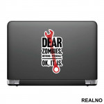 Dear Zombies Nothing Personal - The Walking Dead - Nalepnica