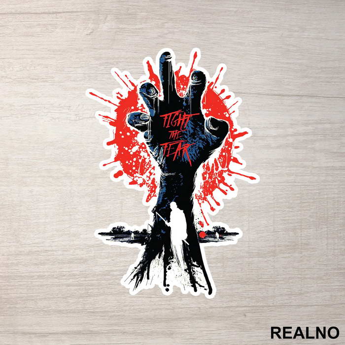Fight The Fear Raised Hand - The Walking Dead - Nalepnica