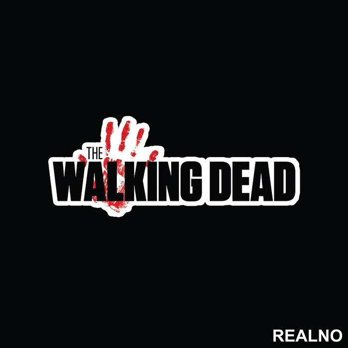 Bloody Hand Print Logo - The Walking Dead - Nalepnica