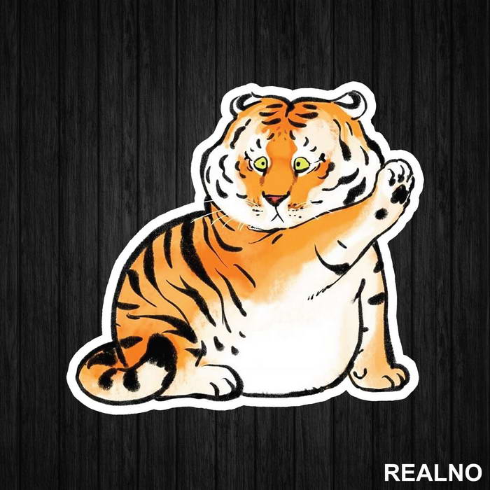 Fat Tiger - Životinje - Nalepnica