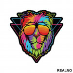Retro Lion - Životinje - Nalepnica