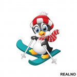 Penguin Skiing - Životinje - Nalepnica