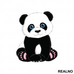 Panda Illustration - Životinje - Nalepnica