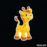 Baby Giraffe Illustration - Životinje - Nalepnica