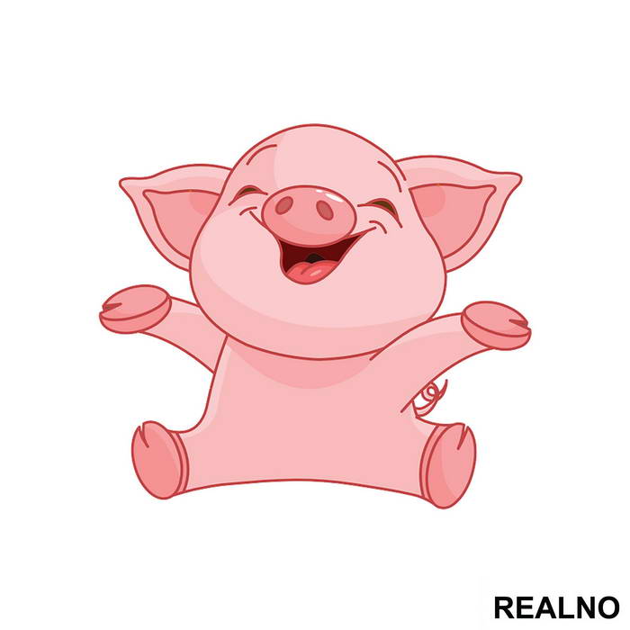 Happy Piggy - Životinje - Nalepnica