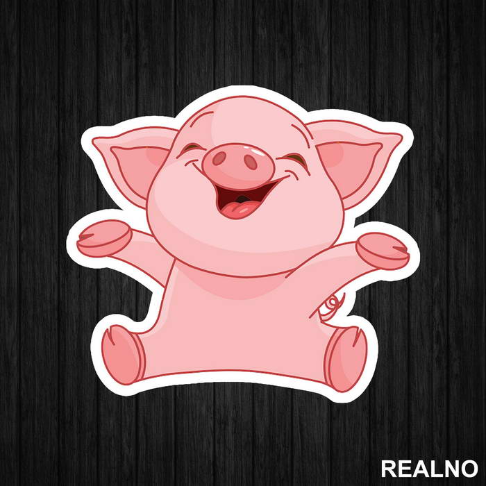 Happy Piggy - Životinje - Nalepnica